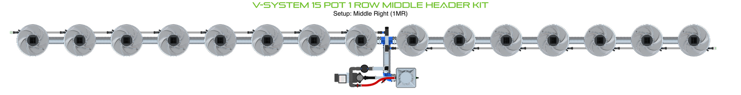 V-SYSTEM 15 Pot 1 Row Kit