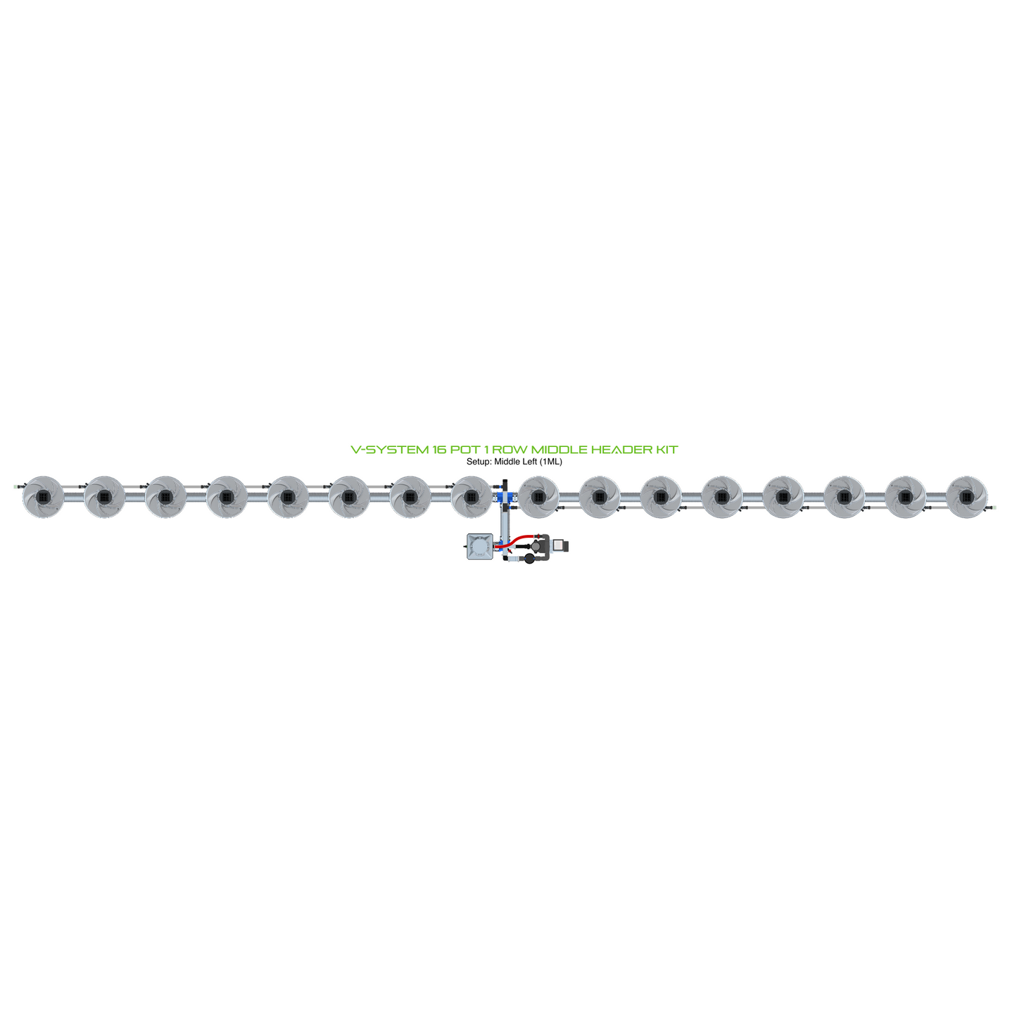 V-SYSTEM 16 Pot 1 Row Kit