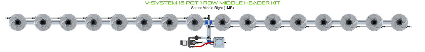 V-SYSTEM 16 Pot 1 Row Kit