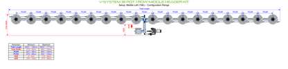 V-SYSTEM 18 Pot 1 Row Kit