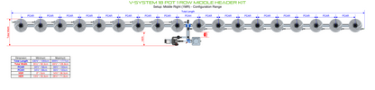 V-SYSTEM 18 Pot 1 Row Kit