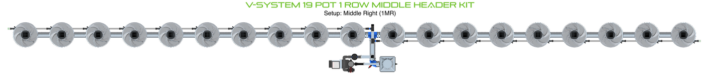 V-SYSTEM 19 Pot 1 Row Kit