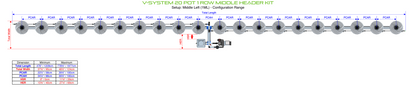 V-SYSTEM 20 Pot 1 Row Kit