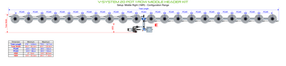 V-SYSTEM 20 Pot 1 Row Kit