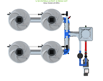 V-SYSTEM 4 Pot 2 Row Kit