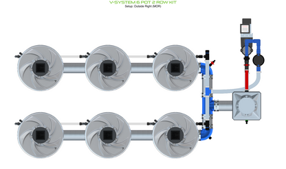 V-SYSTEM 6 Pot 2 Row Kit