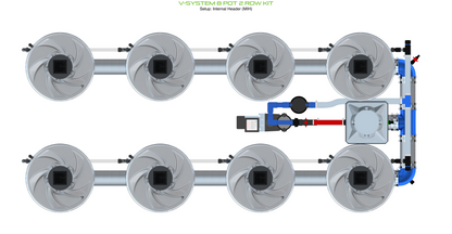 V-SYSTEM 8 Pot 2 Row Kit