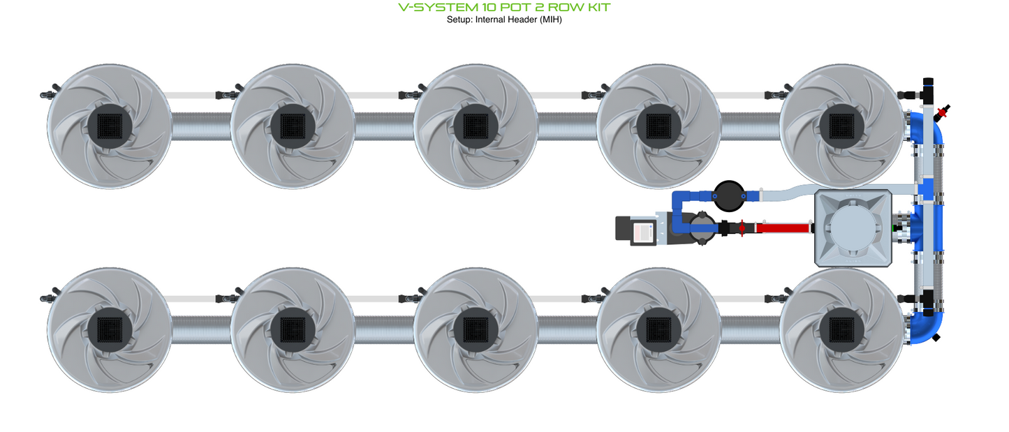 V-SYSTEM 10 Pot 2 Row Kit