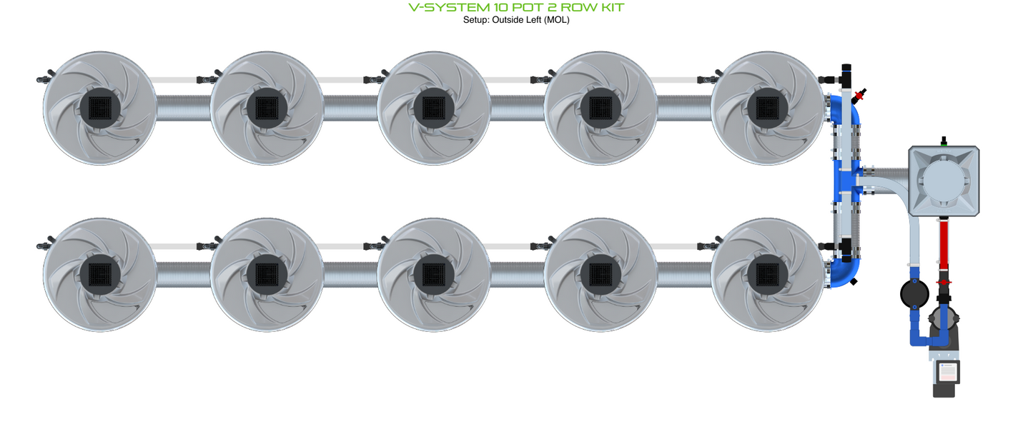 V-SYSTEM 10 Pot 2 Row Kit