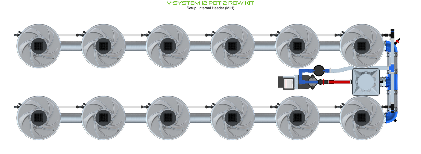 V-SYSTEM 12 Pot 2 Row Kit