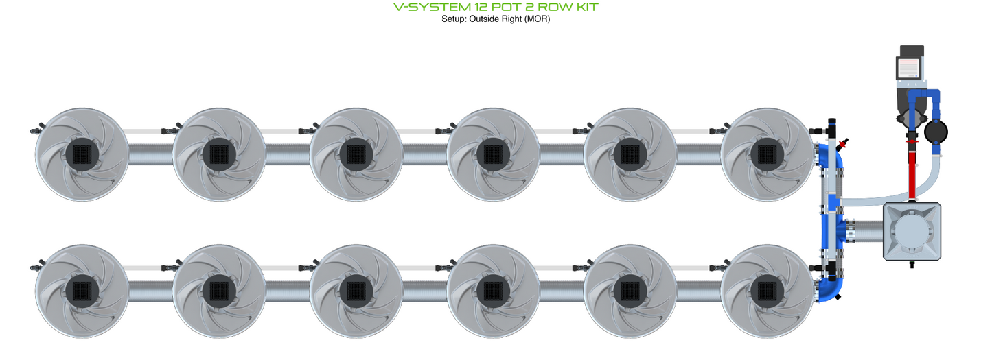 V-SYSTEM 12 Pot 2 Row Kit