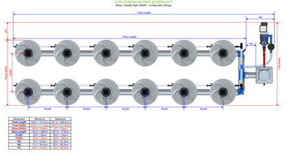 V-SYSTEM 12 Pot 2 Row Kit