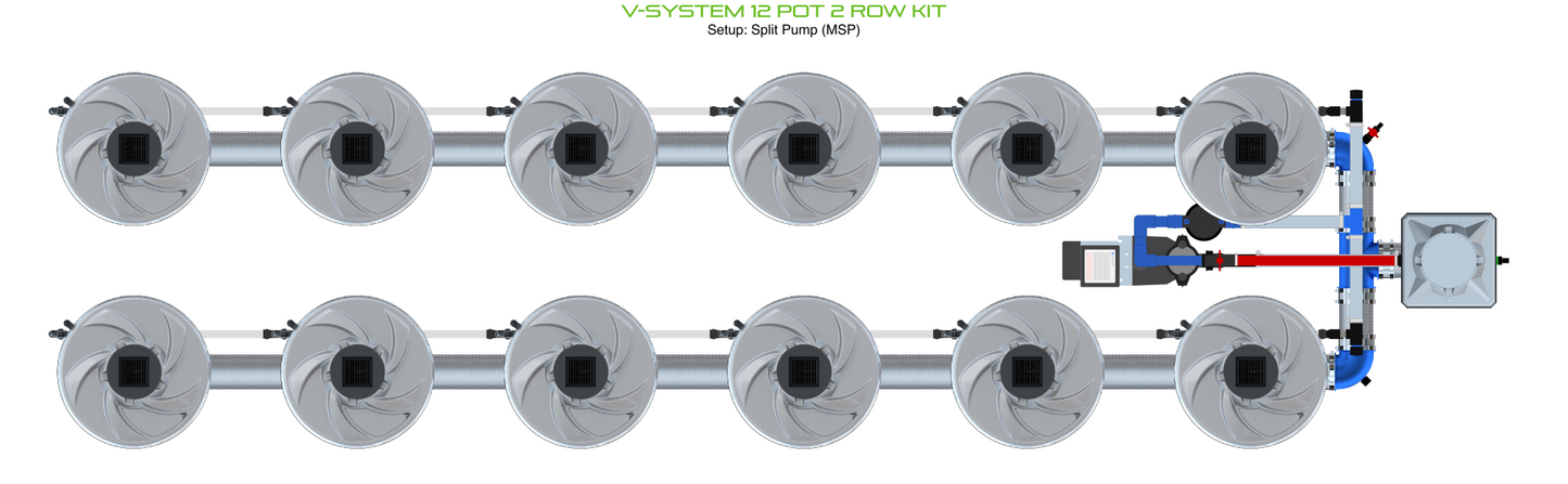 V-SYSTEM 12 Pot 2 Row Kit