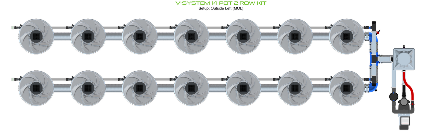 V-SYSTEM 14 Pot 2 Row Kit