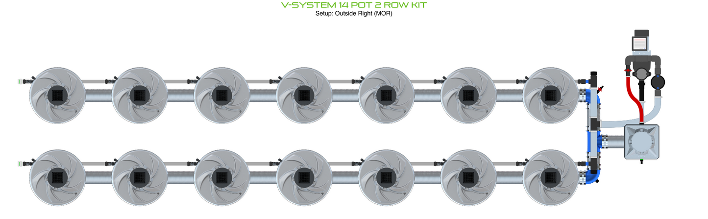 V-SYSTEM 14 Pot 2 Row Kit