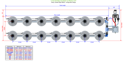 V-SYSTEM 14 Pot 2 Row Kit