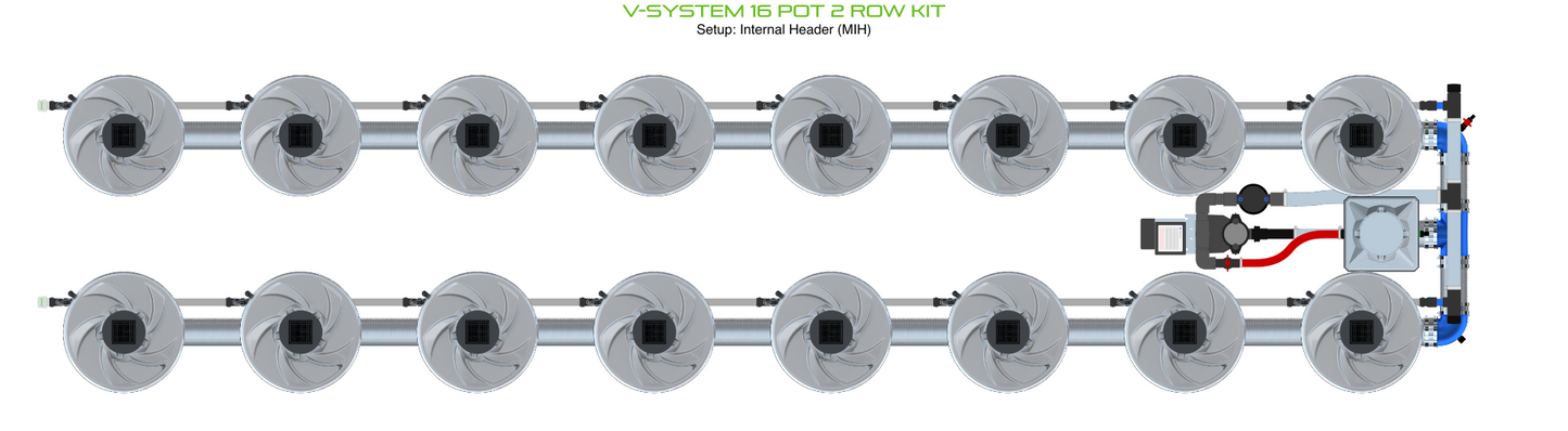 V-SYSTEM 16 Pot 2 Row Kit