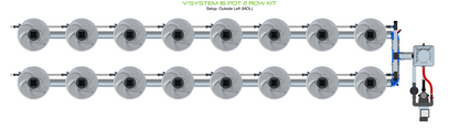 V-SYSTEM 16 Pot 2 Row Kit