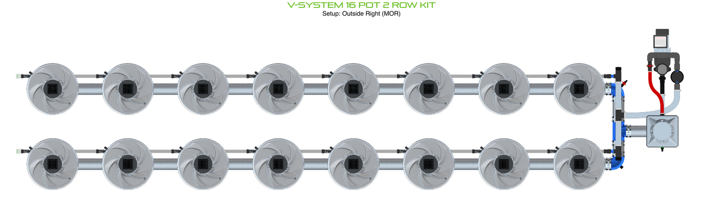 V-SYSTEM 16 Pot 2 Row Kit