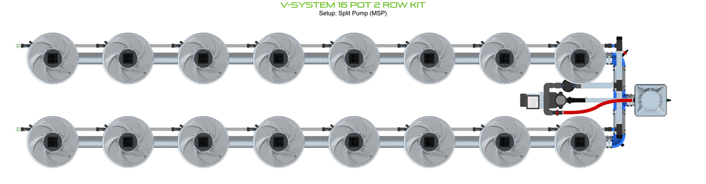 V-SYSTEM 16 Pot 2 Row Kit