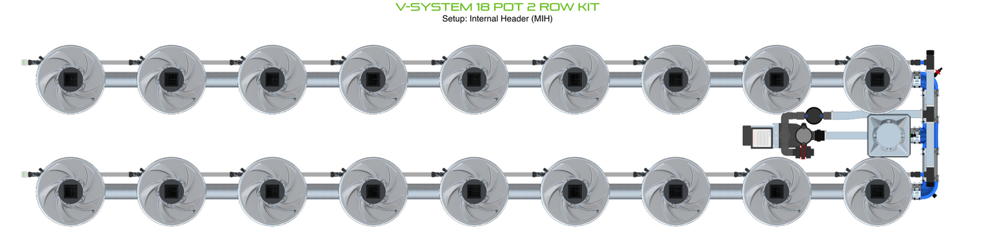 V-SYSTEM 18 Pot 2 Row Kit