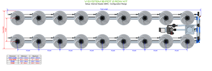 V-SYSTEM 18 Pot 2 Row Kit