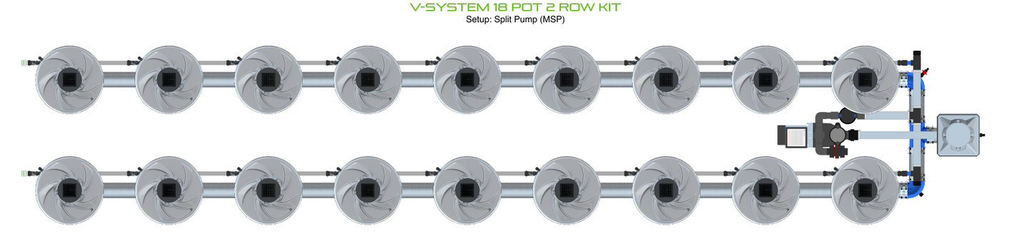 V-SYSTEM 18 Pot 2 Row Kit