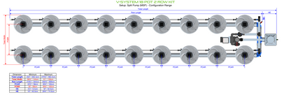 V-SYSTEM 18 Pot 2 Row Kit