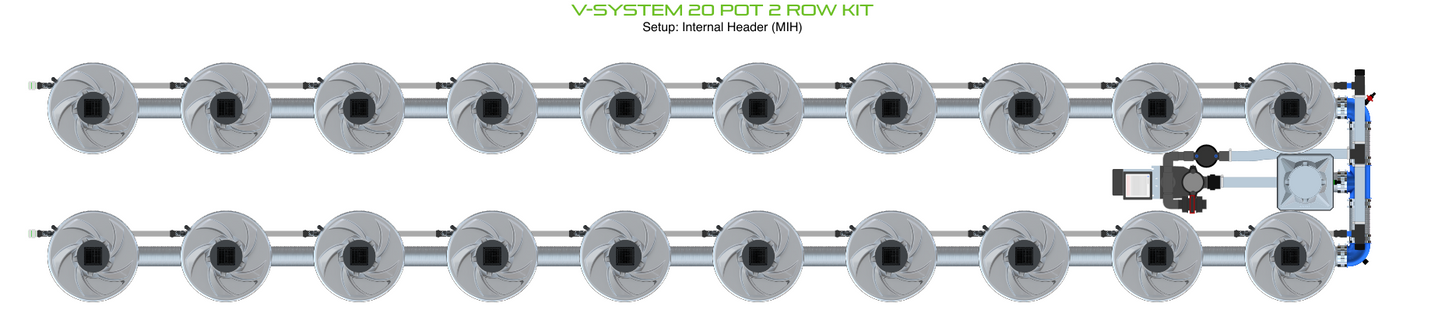 V-SYSTEM 20 Pot 2 Row Kit