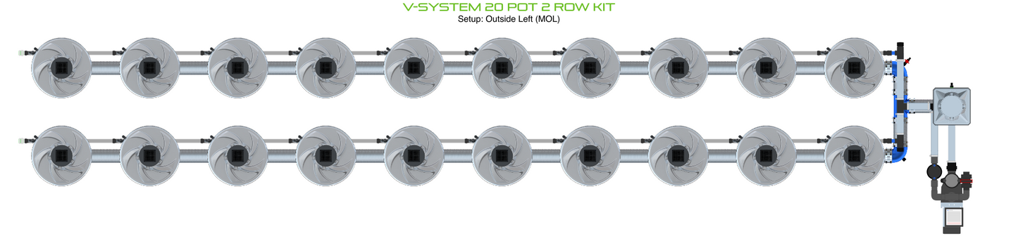 V-SYSTEM 20 Pot 2 Row Kit