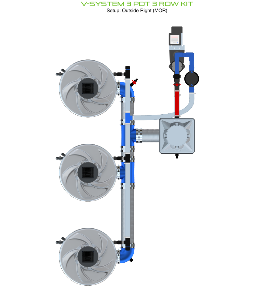 V-SYSTEM 3 Pot 3 Row Kit