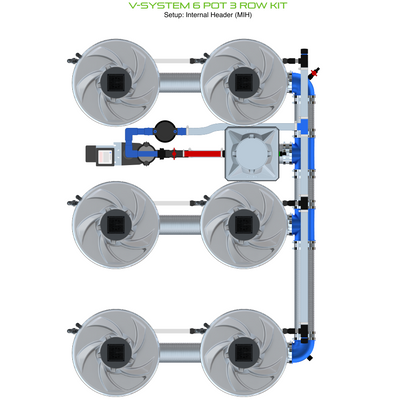 V-SYSTEM 6 Pot 3 Row Kit