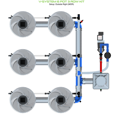 V-SYSTEM 6 Pot 3 Row Kit