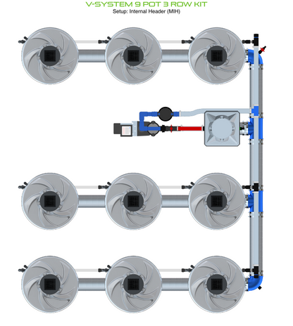 V-SYSTEM 9 Pot 3 Row Kit