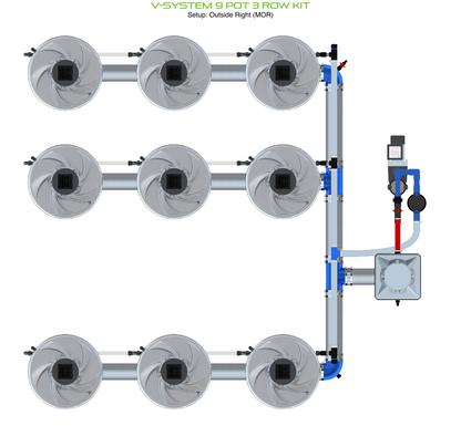 V-SYSTEM 9 Pot 3 Row Kit