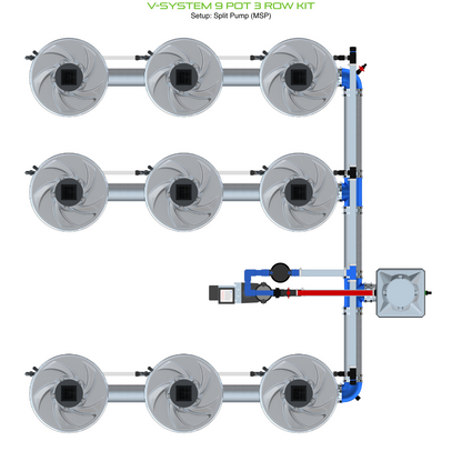 V-SYSTEM 9 Pot 3 Row Kit