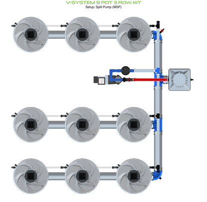 V-SYSTEM 9 Pot 3 Row Kit