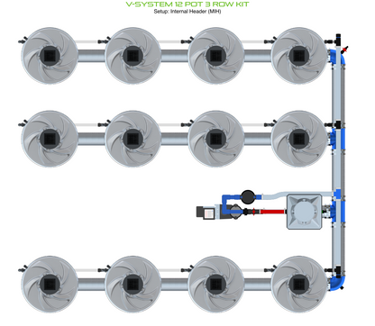 V-SYSTEM 12 Pot 3 Row Kit