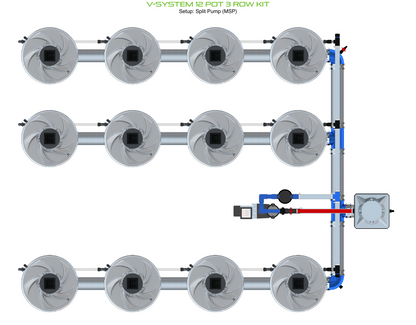 V-SYSTEM 12 Pot 3 Row Kit