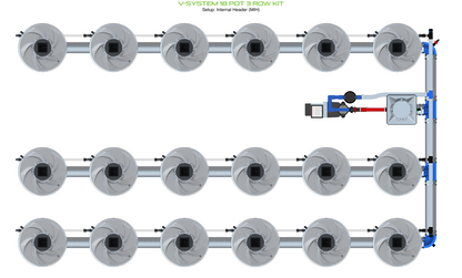 V-SYSTEM 18 Pot 3 Row Kit