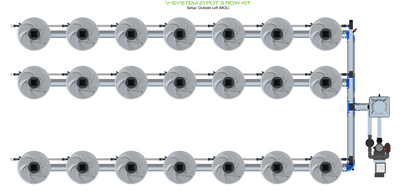 V-SYSTEM 21 Pot 3 Row Kit