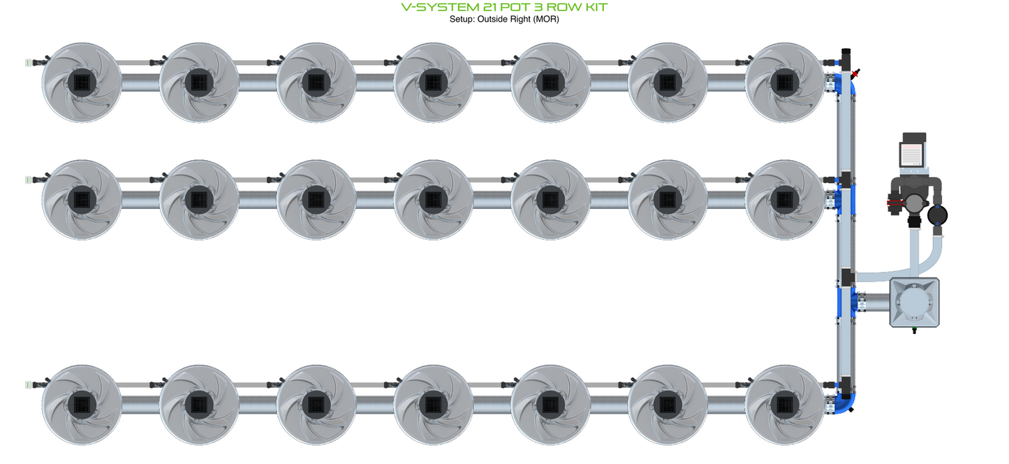 V-SYSTEM 21 Pot 3 Row Kit