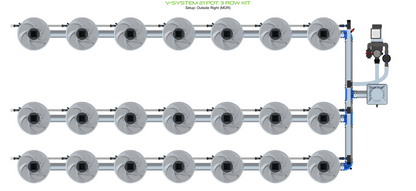 V-SYSTEM 21 Pot 3 Row Kit