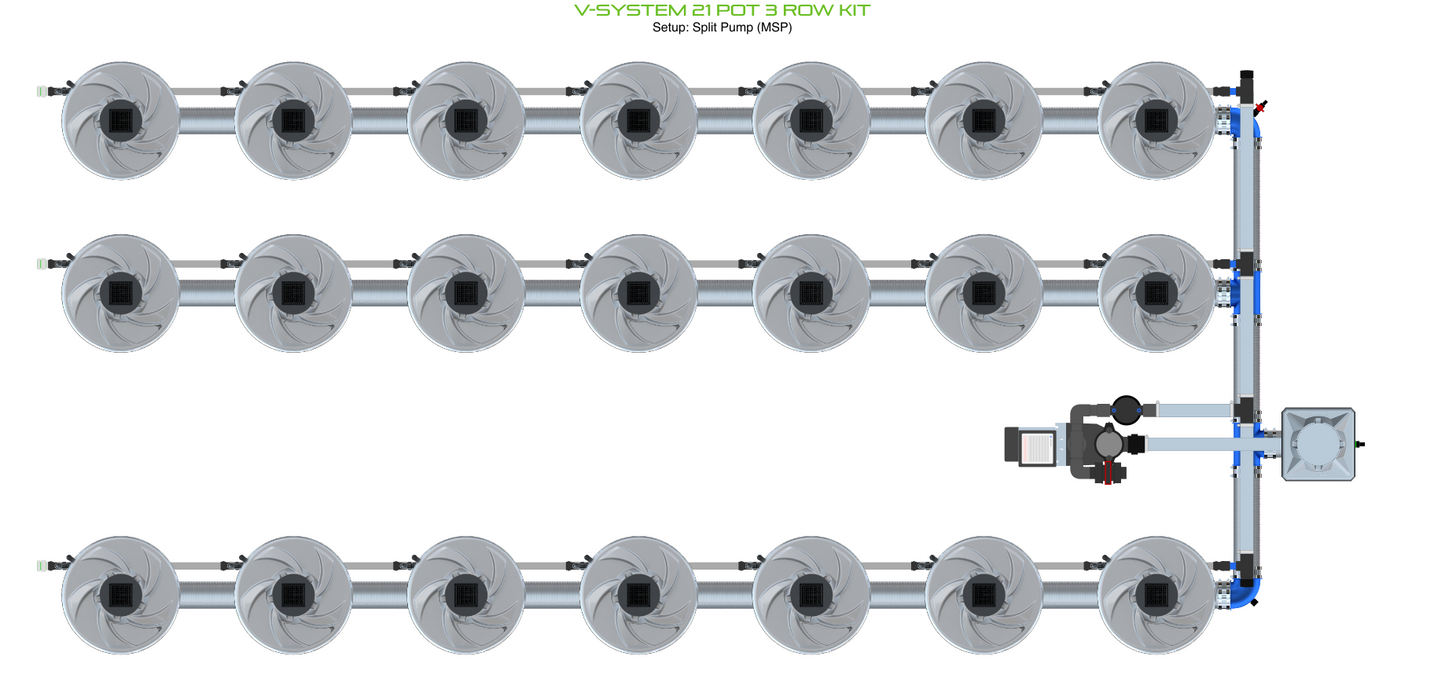 V-SYSTEM 21 Pot 3 Row Kit