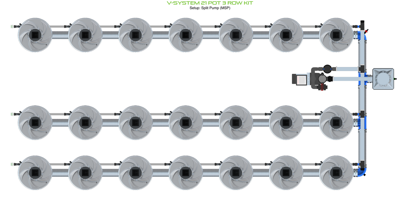 V-SYSTEM 21 Pot 3 Row Kit