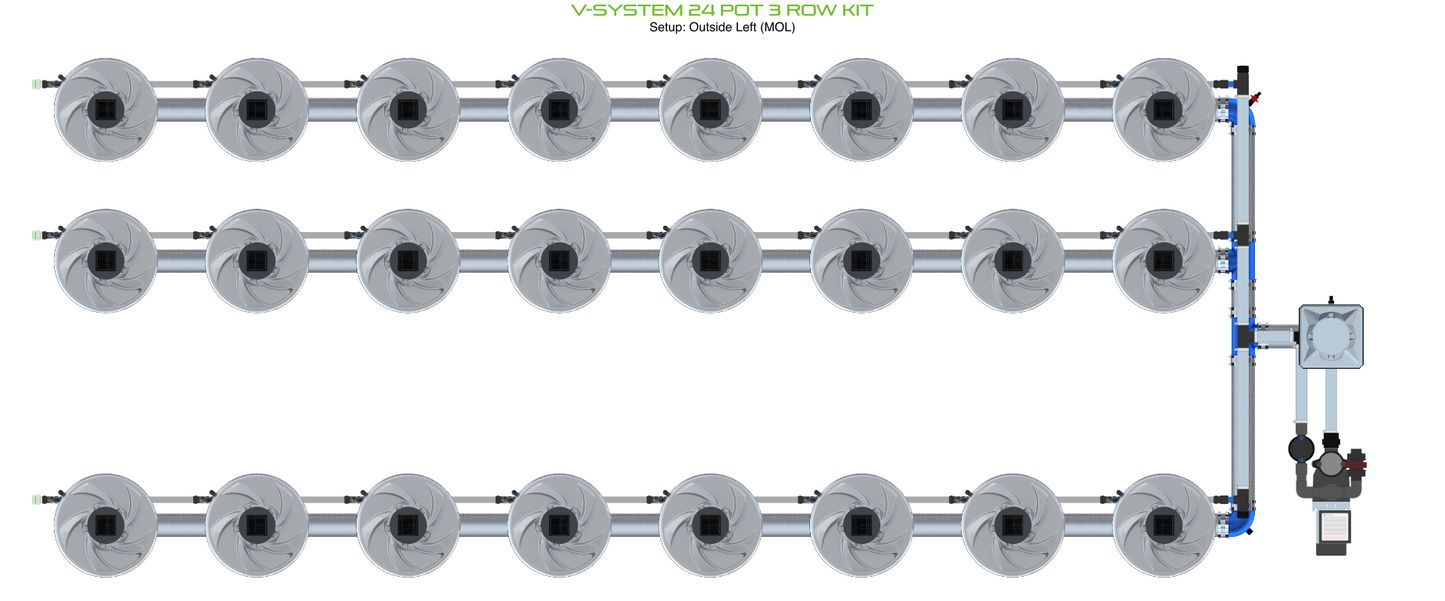 V-SYSTEM 24 Pot 3 Row Kit