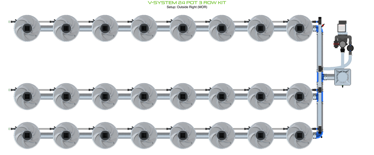 V-SYSTEM 24 Pot 3 Row Kit