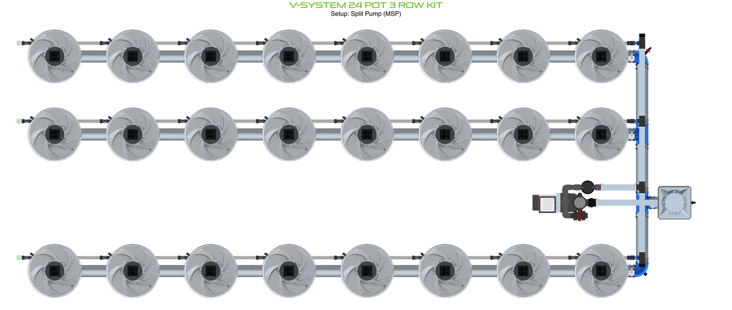 V-SYSTEM 24 Pot 3 Row Kit