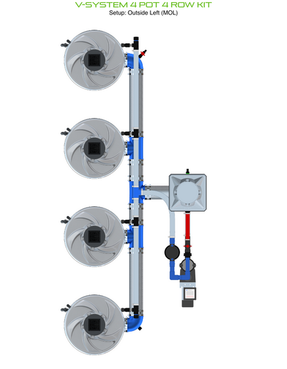 V-SYSTEM 4 Pot 4 Row Kit