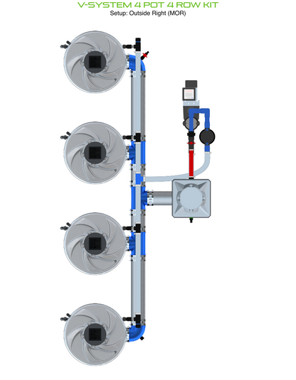 V-SYSTEM 4 Pot 4 Row Kit